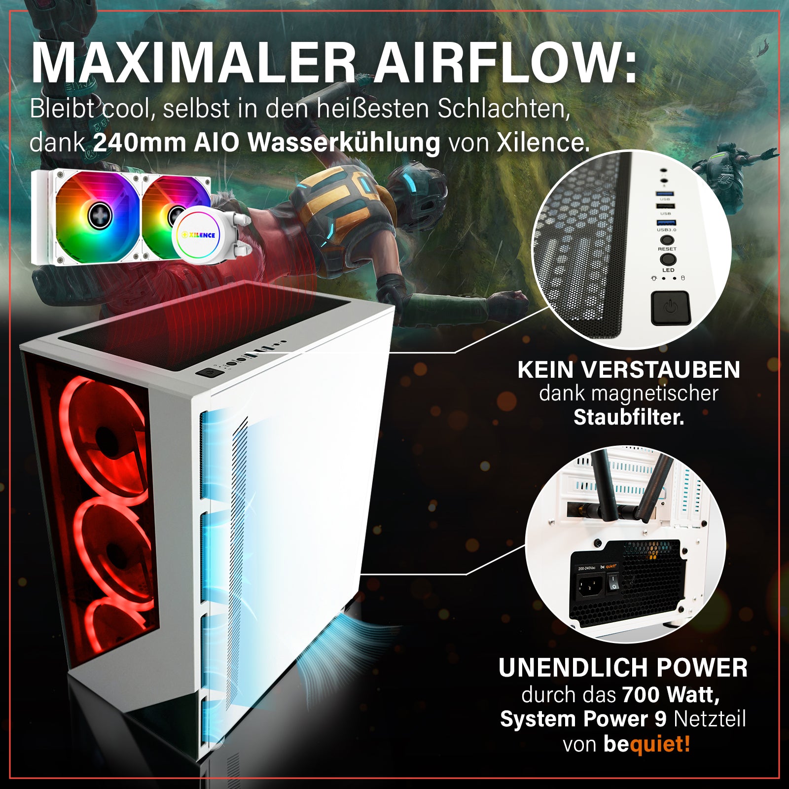 GREED® MK3 PRO - Gaming PC, Gaming Computer mit Intel Core i5 12400F + RTX 3060 GREED® MK3 PRO - Gaming PC, Gaming Computer mit Intel Core i5 12400F + RTX 3060
